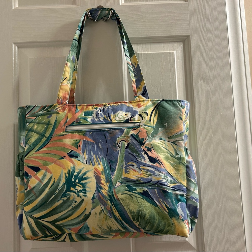 Vibrant Green and Yellow Tropical Tote Bag